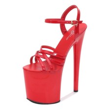 Womens Super High Heel Sandals Nightclub Strappy Platform Shoes Bar Fashion 2026