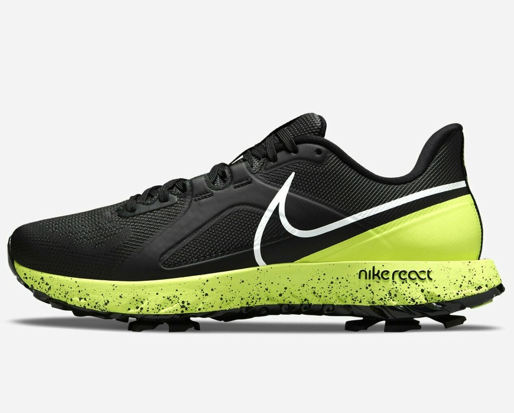 Nike React Infinity Pro Golf Shoes in Black White Volt Sneaker