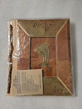 Hawaii Hand Crafted Leaf Scrapbook Porpoise Rustic Handmade 9 1/2 X 11 Inches