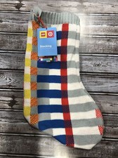 LEGO Collection x Target 20" Color Block Stripe Sweater Knit Holiday Stocking
