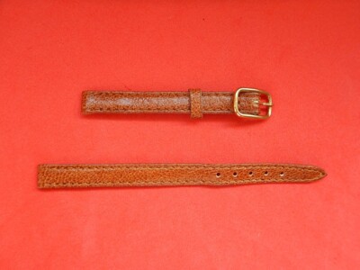 Bracelet En Cuir De Chèvre Véritable Marron Clair - Largeur 8 Mm, Cousu - Neuf (stock Années 90) - Fait En France