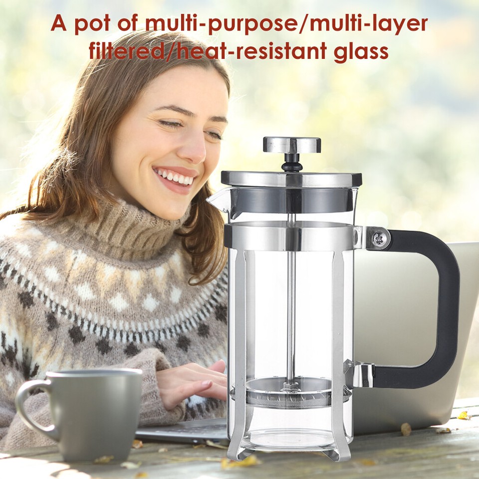 20 oz Glass Stainless Steel French Coffee Press Maker Espresso Tea