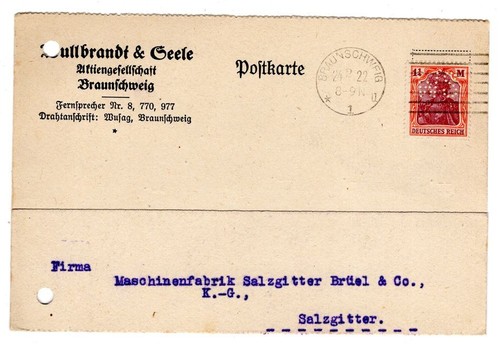 DR-Infla COMPANY HOLE PERFIN WULLBARNDR E Anima Braunschweig (CA1608)