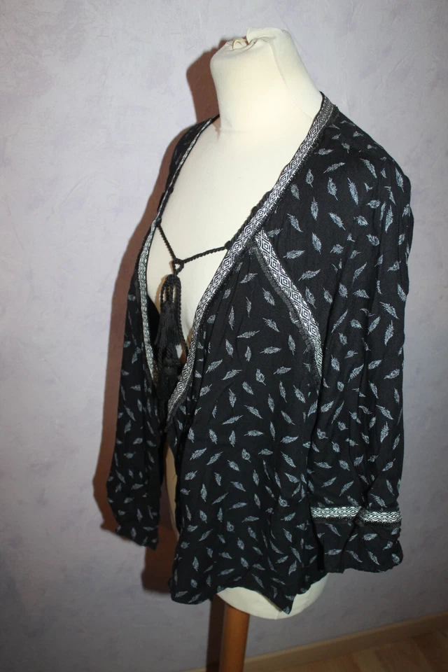 GILET COURT / BOLERO FEMME °°° PULL & BEAR °°° TAILLE S - Photo 3/4