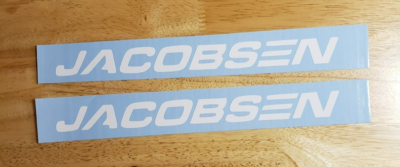 #ad Jacobsen snow blower mower turfcat 4.5quot; DECAL STICKER white 2 USA $12.46