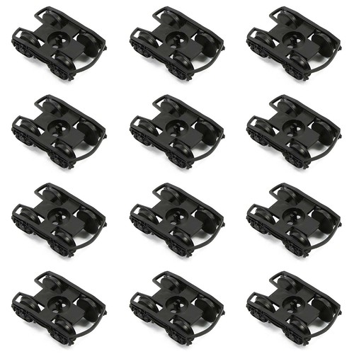12pcs Model Railway HO Scale 1:87 POM Bogies with 36" Plastic Wheels HP2387 - Picture 5 of 6