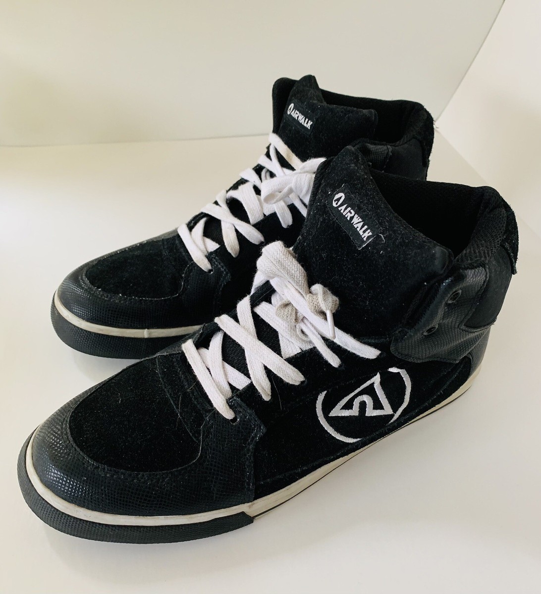 Airwalk Women's Size 11 Black & White Hi-Top Skate Shoes Airwalk Women's Size 11 Black & White Hi-Top Skate Shoes