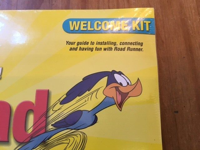 ROAD RUNNER HIGH SPEED ONLINE WELCOME KIT IN SEALED PACKAGE TIME