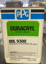 PPG 9300 Duracryl Black Lacquer Paint Sold In Quarts OEM