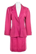 Giorgio Sant'angelo Women Coats & Jackets Blazers 10 Pink Linen