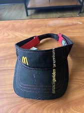 McDonald's Employee Visor Black Workwear Snack Golden Premium Adjustable
