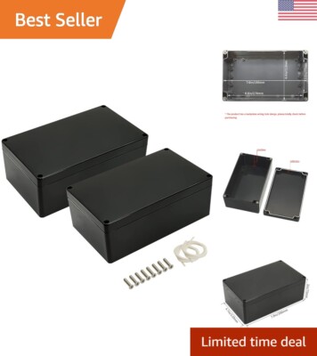 Durable ABS Plastic Project Box: Waterproof IP65 Enclosure (2-Pack)