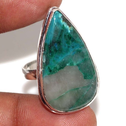 Lapis Lazuli Birthstone Ring For Women – 5.08ct Pear Shaped Stone, 925 Silver Plated, Handmade Bohemian Jewelry Gift - View #4
