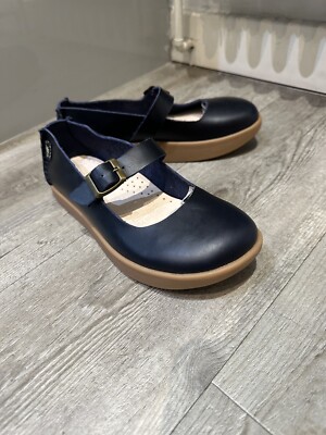 Yogi Damen Sandale Sharpe Navy Blau Leder Komfort Flach 4UK EU37 UVP 120£