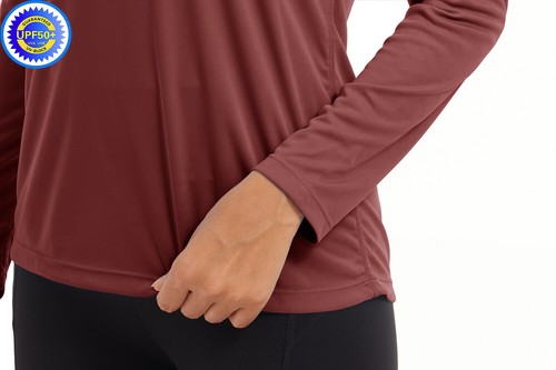 UPF50+ Women's UV Shirts Rash Guard Long Sleeve Outdoor Skin Protection T-Shirts - Picture 173 of 199