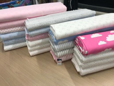 KINDER bedruckter weicher 100%Baumwolle Jersey STOFF 150cm breit OEKO-TEX Stretch Strick weich