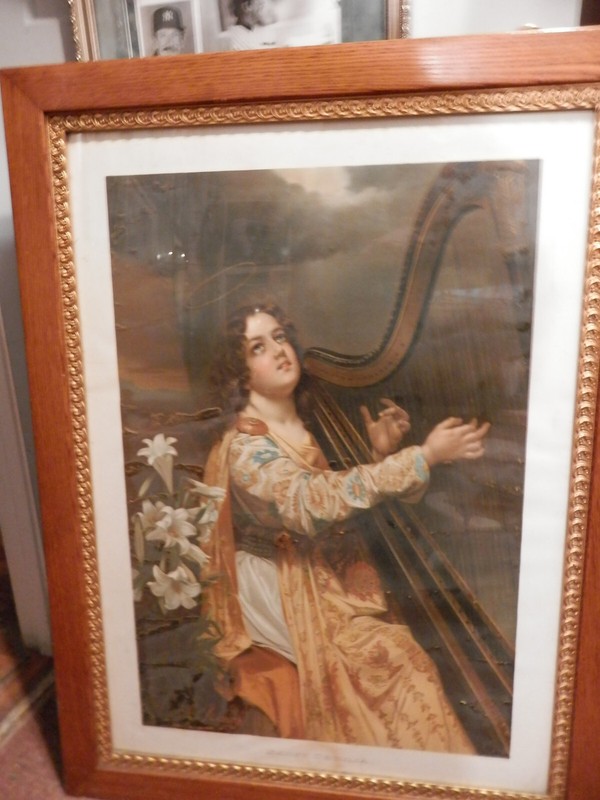 St. Cecilia portrait Padre Pio Our Lady Grace 1800's Fr. Alessio priest estate