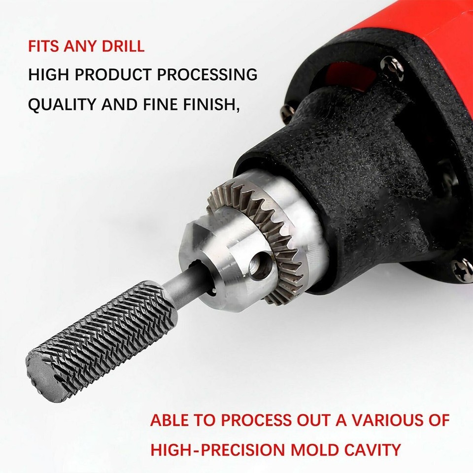 5PCs For Steel Rotary Rasp Drill Bits for Enlarging Holes and Creating