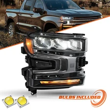 LED Headlight For 2019-2021 Chevy Silverado 1500 Headlamp Passenger Right Side
