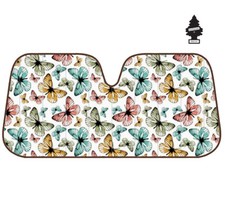 New Large 57x27 Butterfly Car Windshield Popups Sunshade Bundle for Nissan