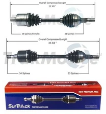 Surtrack Front CV Axle Shaft Kit for 2007-2008 Chevrolet Uplander