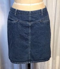 Cool Route 66 Womens mid L straight Denim Skirt Sz S pre-owned