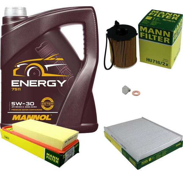 Mann Inspektionspaket 5 L Mannol Energy 5W-30 FüR Ford Fiesta VI-image