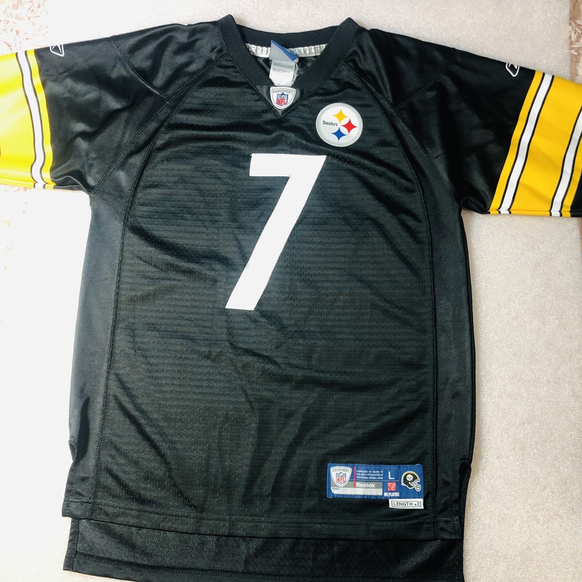 Roethlisberger Reebok Pittsburgh Steelers Stitched Jersey NFL Sz L