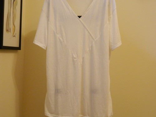 MISSLOOK white t-shirt tunic size 2XL 