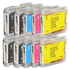 2SET+2BK Ink Cartridge Fits For Brother LC1000 DCP-260C DCP-330C DCP-350C 357C