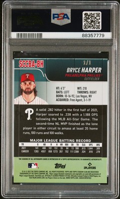 2022 Topps Stadium Club Chrome Bryce Harper AUTO Superfractor 