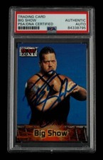 Big Show Signed 2001 Fleer WWF Raw Is War #56 WZ (PSA Encapsulated) - A