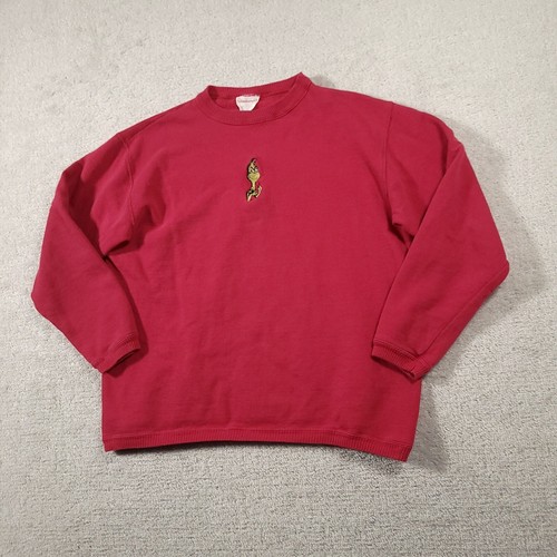 VTG 90s Dr Seuss How The Grinch Stole Christmas Crewneck Sweater Womens M - Picture 2 of 8