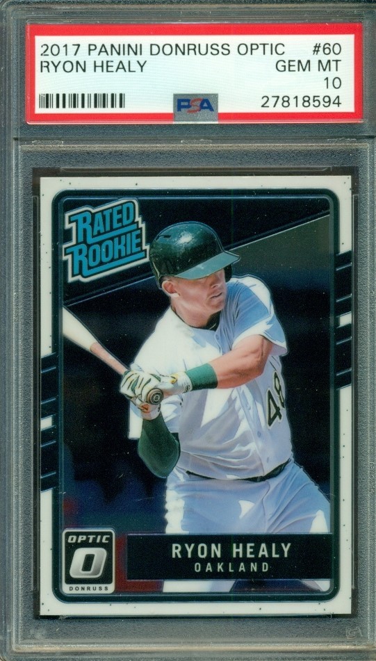 2017 PANINI DONRUSS OPTIC RATED ROOKIE RYON HEALY #60 ROOKIE CARD PSA 10