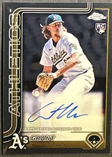2025 Topps Chrome Baseball - Rookie Autographs Grant Holman #RA-GHO (AU, RC) A’s