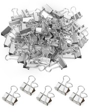 40 Pcs Binder Clips 1 in Small Paper Clips - Silver 40Pcs