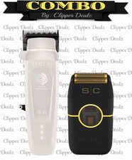 StyleCraft Saber II Clipper White Instinct Foil Shaver Combo Brushless NEW