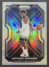 2020-21 Panini Prizm Basketball Anthony Edwards RC Rookie #258 Silver Prizm