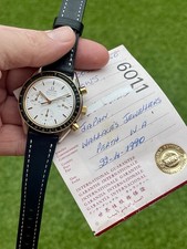 Omega Speedmaster Reduced 38mm Chronograph White Dial 3310.20 Box Papers Watch