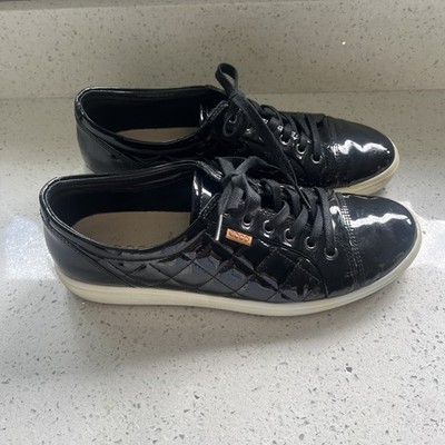 Ecco Damen Lackleder Extra Weite Schuhe Sneaker EU 41 UK 7,5 Sehr Bequem A12