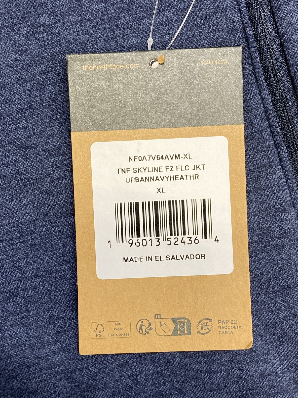 The North Face Mens Jacket Urban Navy Heather Blue Size XL Skyline Fleece thumbnail 10