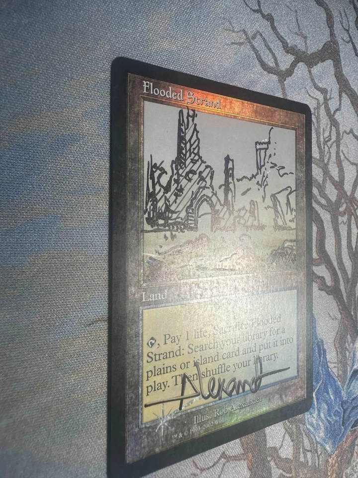 Flooded Strand Onslaught Foil LP Signed Altered - Image 2 of 3