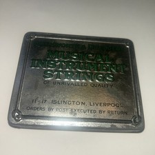 Vintage Rushworth & Draper Musical Instrument Strings Tin 9x7.5x2 Cm