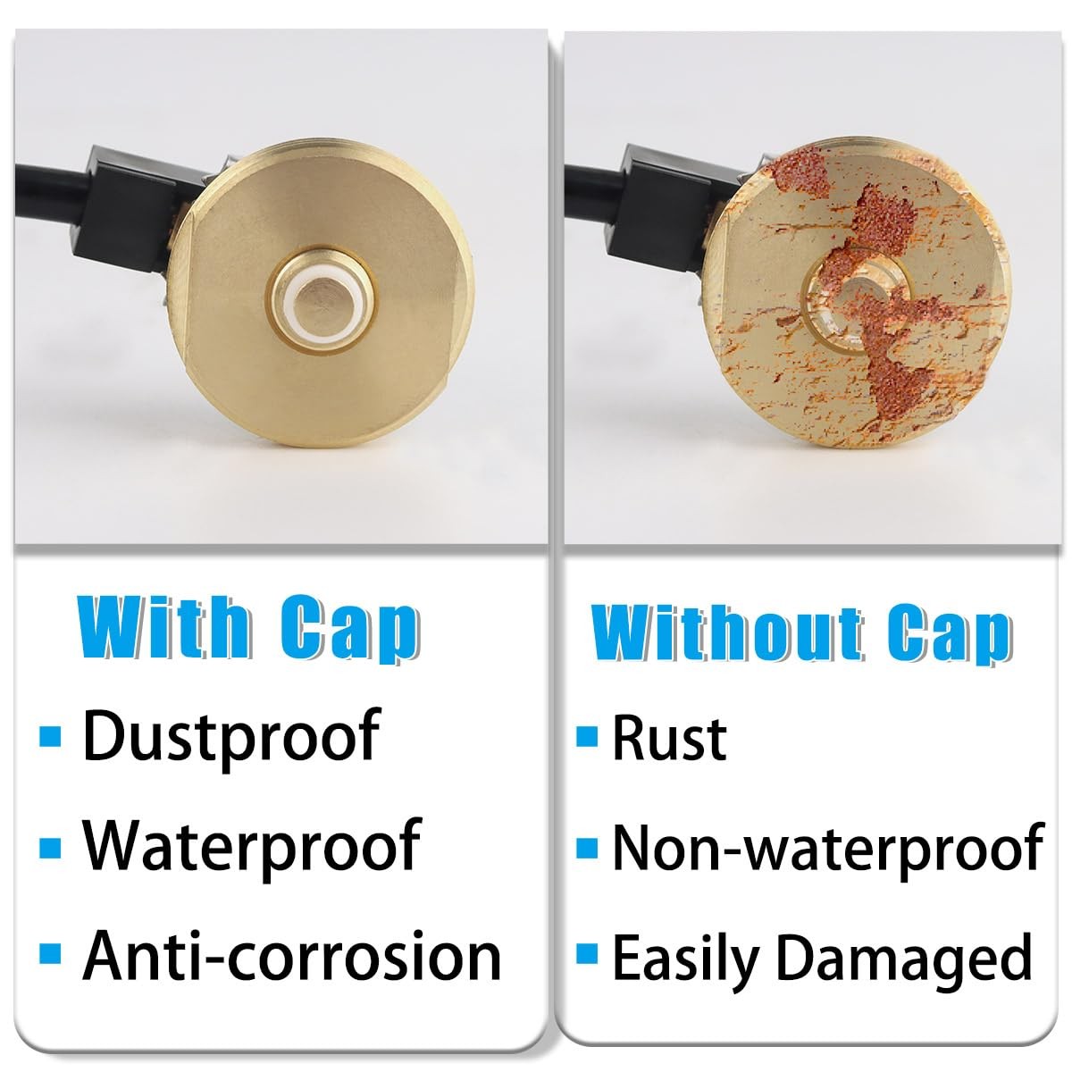 NMO Antenna Mount 3/8" with RG58 Coax Cable 13FT 4m PL259 Male ConnectorDust ...