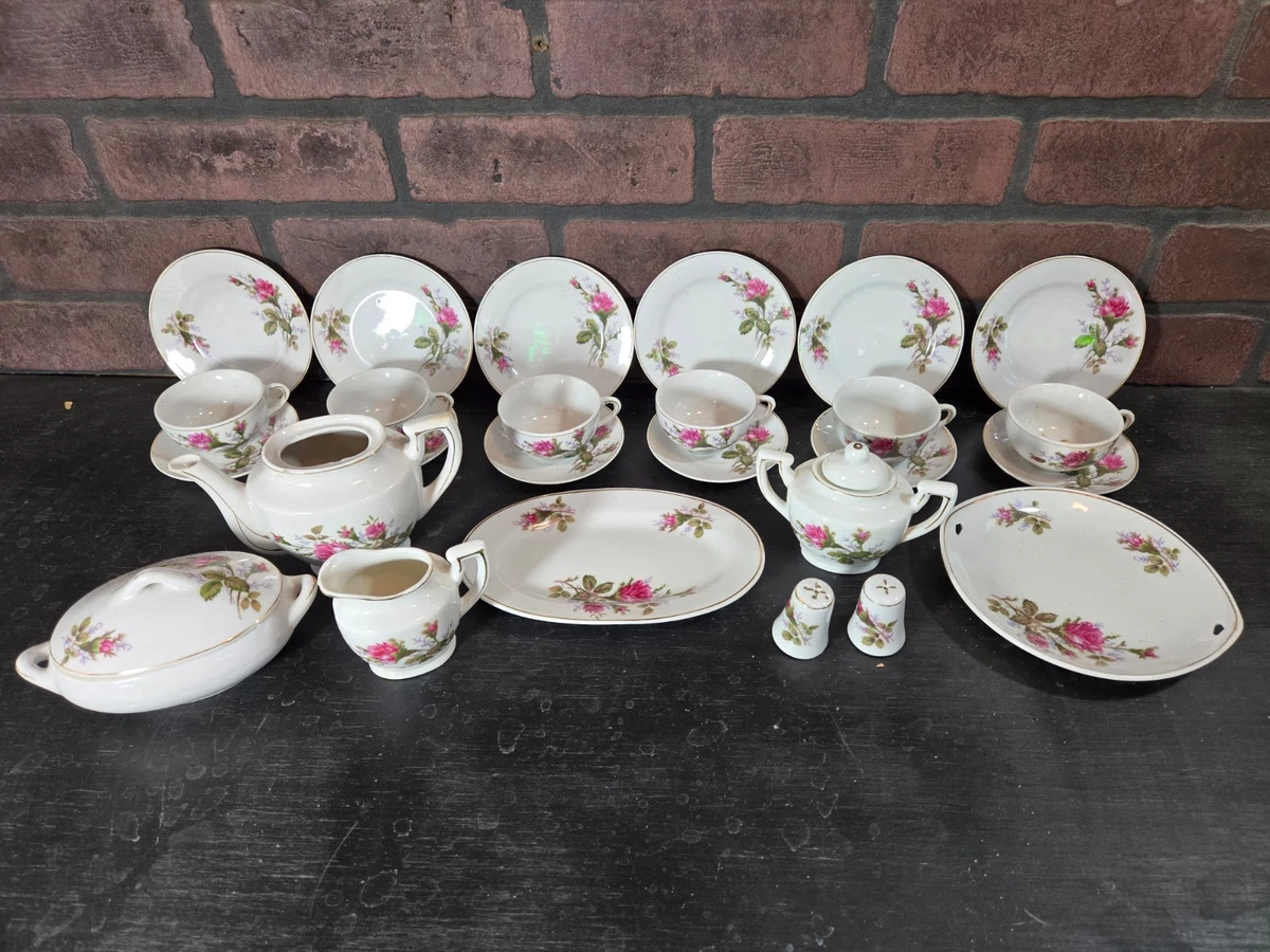 moss rose tea set products for sale | eBay