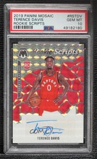 2019 Panini Mosaic Rookie Scripts Terence Davis #RS-TDV PSA 10 GEM MT Auto 6gz