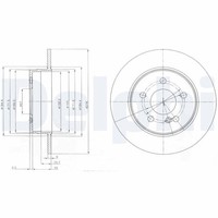 2X Delphi Bremsscheibe BG4152 FüR MERCEDES-BENZ