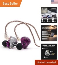 Zinc Alloy Hybrid Earphones - 40000 Hz Response with Ergonomic Fit for Comfort