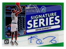 Kevin Garnett 2020-21 Panini Donruss Optic Signature Green Autograph Card #SSKGA