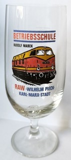 RAW Karl Marx Stadt Betriebsschule Reichsbahn DDR Diesellok Bier Tulpe 0 25L